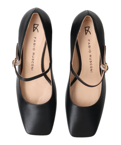 FABIO RUSCONI】スクエアトウワンストラップパンプス