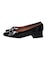 【INTER-CHAUSSURES】スクエアトウローヒールバックルパンプス