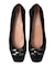 【INTER-CHAUSSURES】スクエアトウローヒールバックルパンプス
