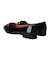 【INTER-CHAUSSURES】ポインテッドローヒールバックルパンプス