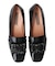 【INTER-CHAUSSURES】スクエアトウビジューバックルシューズ