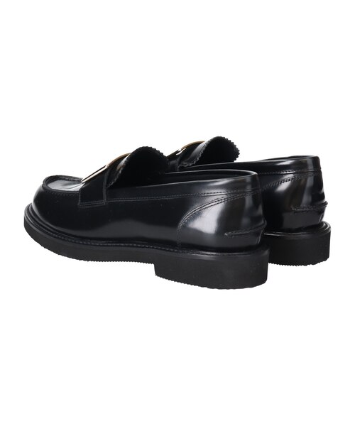 PASCUCCI】ラウンドトウメタルバックルローファー｜ブリジット