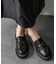 【INTER-CHAUSSURES】撥水厚底ビットローファー