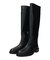 【Bervicato】ラウンドトウハーフジップロングブーツ