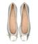 【INTER-CHAUSSURES】リボン付きスクエアフラットパンプス