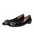 【INTER-CHAUSSURES】リボン付きスクエアフラットパンプス