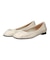 【INTER-CHAUSSURES】リボン付きスクエアフラットパンプス