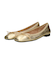 【INTER-CHAUSSURES】リボン付きスクエアフラットパンプス