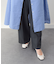 【INTER-CHAUSSURES】リボン付きスクエアフラットパンプス