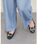 【INTER-CHAUSSURES】スクエアトウバックルサケットバレエ