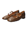 【INTER-CHAUSSURES】スクエアトウクロスストラップパンプス