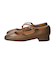 【INTER-CHAUSSURES】スクエアトウクロスストラップパンプス