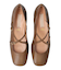 【INTER-CHAUSSURES】スクエアトウクロスストラップパンプス