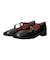 【INTER-CHAUSSURES】スクエアトウクロスストラップパンプス
