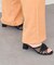 【INTER-CHAUSSURES】ラウンドトウフレアヒールノットサンダル