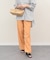 【INTER-CHAUSSURES】ラウンドトウフレアヒールノットサンダル