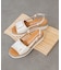 【INTER-CHAUSSURES】バックルウエッジバックバンドサンダル