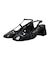 【INTER-CHAUSSURES】スクエアトウチャンキーヒールバックバンド