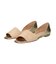 【INTER-CHAUSSURES】異素材コンビオープントウパンプス