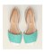 【INTER-CHAUSSURES】異素材コンビオープントウパンプス