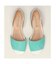 【INTER-CHAUSSURES】異素材コンビオープントウパンプス