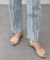 【INTER-CHAUSSURES】異素材コンビオープントウパンプス