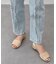 【INTER-CHAUSSURES】異素材コンビオープントウパンプス