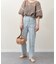 【INTER-CHAUSSURES】異素材コンビオープントウパンプス