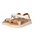 【Oh my Sandals】カラーコンビ厚底ベルクロサンダル