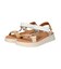 【Oh my Sandals】カラーコンビ厚底ベルクロサンダル