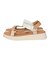 【Oh my Sandals】カラーコンビ厚底ベルクロサンダル