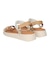 【Oh my Sandals】カラーコンビ厚底ベルクロサンダル