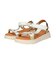 【Oh my Sandals】カラーコンビ厚底ベルクロサンダル