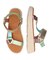 【Oh my Sandals】カラーコンビ厚底ベルクロサンダル