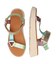 【Oh my Sandals】カラーコンビ厚底ベルクロサンダル
