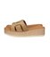 【Oh my Sandals】厚底レザースライドサンダル