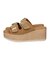 【Oh my Sandals】ダブルバックル厚底ウエッジサンダル