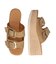 【Oh my Sandals】ダブルバックル厚底ウエッジサンダル
