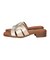 【Oh my Sandals】ローヒールレザーミュールサンダル