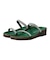 【ITALIAN SHOEMAKERS】ダブルラインストーンフットベッドサンダル