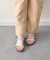 【ITALIAN SHOEMAKERS】ダブルラインストーンフットベッドサンダル