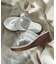 【ITALIAN SHOEMAKERS】ラウンドメタルウェッジヒールトングサンダル
