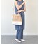 【CHRISTIAN VILLA】メッシュコンビレザーワイドバッグ