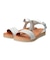 【Oh my Sandals】異素材コンビアンクルストラップサンダル