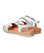 【Oh my Sandals】異素材コンビアンクルストラップサンダル