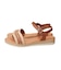 【Oh my Sandals】異素材コンビアンクルストラップサンダル
