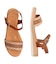 【Oh my Sandals】異素材コンビアンクルストラップサンダル