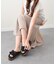 【EMILE】ビッグコサージュフットベッドサンダル