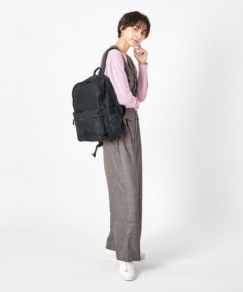 ROUTE BACKPACK リサイクルドブラックJP レスポートサック LeSportsac ROUTE BACKPACK （リサイクルド
