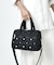 SM SATCHEL W PEARLS ブラックパール